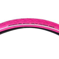 Schwalbe Delta Cruiser Rigid Tyre 700x38B 28x1 1/2 HS431 Pink - ETRTO 40-635