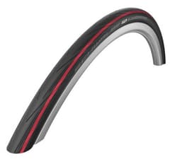 Schwalbe Lugano Folding Tyre 700x23C HS471 Black Red - ETRTO 23-622
