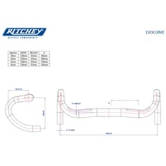 Ritchey WCS Evocurve Handlebar Di2 31.8mm Blatte Black