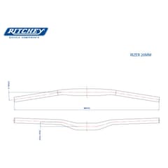 Ritchey Trail Rizer Handlebar 31.8mm 780mm 20mm BB Black