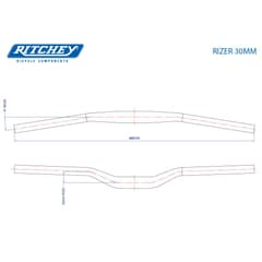 Ritchey WCS Trail Rizer Handlebar 31.8mm 800mm 30mm Blatte Black