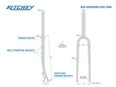 Ritchey WCS Steel Adventure Fork 1"1/8 Post Mount Boost 15x110mm