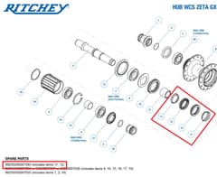 Ritchey Star Ratchet Rings and Springs Hub Service Kit 55050007040