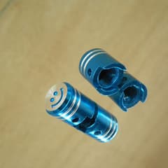 Olympique Dice Valve Caps Blue Pack of 2