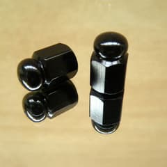 Olympique Dice Valve Caps Black Pack of 2