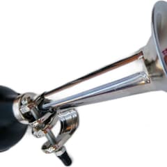Olympique Straight Metal Bike Horn Silver