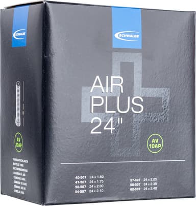 Schwalbe AV10AP Air Plus Inner Tube 24x1.50/2.40 Schrader - ETRTO 40/62-507