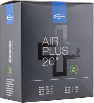 Schwalbe AV7AP Air Plus Inner Tube 20x1.50/2.40 Schrader - ETRTO 40/62-406
