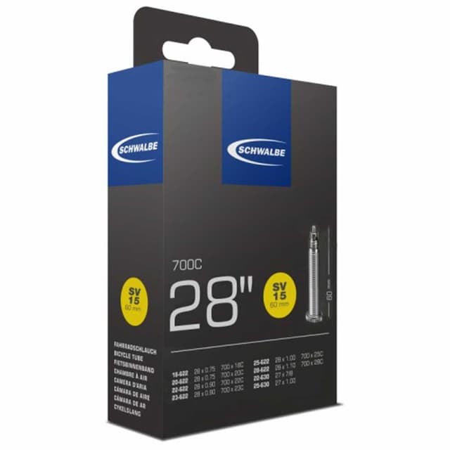 Schwalbe SV15 Extra Long  Inner Tube 28" 700x18/28  Presta 60mm - ETRTO 18/28-622/630