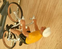 CBG Mignot Model Cyclist Yellow Jersey Standing