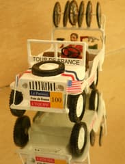 CBG Mignot Model White Jeep Tour de France Vehicles