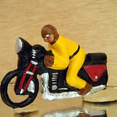CBG Mignot Model Yellow Following Motorbike Tour de France Vehicles