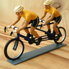 CBG Mignot Model Cyclist Blue Tandem and Yellow Jerseys