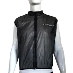 Outwet Waterproof and Windproof Sleeveless Vest with Zip Black