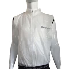 Outwet Waterproof and Windproof Sleeveless Vest with Zip White