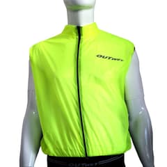 Outwet Waterproof and Windproof Sleeveless Vest with Zip Yellow S