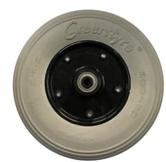Greentyre Wheel with Leo Solid Tyre Grey 8x2 200x50 Hub Width 60mm  Diameter 8mm