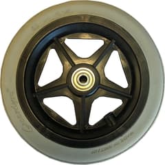 Greentyre LEON Grey Complete Wheel with Solid Tyre 8x1 1/4 / 200x32 - 5 Spokes
