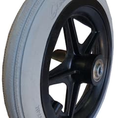 Greentyre LEON Grey Complete Wheel with Solid Tyre 8x1 1/4 / 200x32 - 5 Spokes