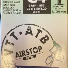 Michelin AirStop Butyl C4 Inner Tube 26x1.50/2.20 Schrader - ETRTO 37/54-559