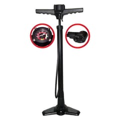 Point Floor Pump with Gauge 11 Bar Black
