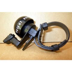Point Bike Bell with XL Attachement Strap Black