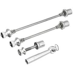 Point Security Wheel Skewers and Seatpost Bolt Silver