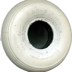 Olympique Grey Solid Ribbed Tyre 2.50-3 for 42 mm Split Rim