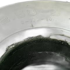 Olympique Grey Solid Ribbed Tyre 2.50-3 for 42 mm Split Rim