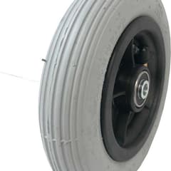ROLKO Pneumatic Wheel 6x1 1/4 / 150x30 with Black Plastic Rim