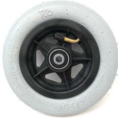 ROLKO Pneumatic Wheel 6x1 1/4 / 150x30 with Black Plastic Rim