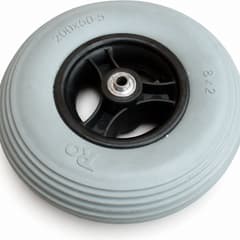 Olympique Solid Wheel 200x50 with Grey Tyre and Black Rim