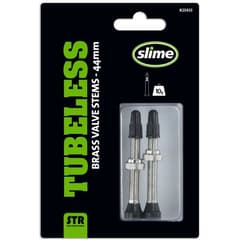 Slime Tubeless Valves 44 mm Pack of 2 Brass