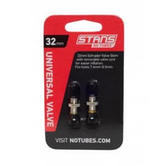 Notubes Stans Tubeless Schrader Valves 32mm 10mm Base Pair