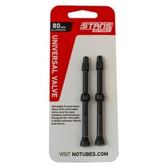 Notubes Tubeless Valves 80mm Black Pack of 2