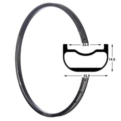 Notubes MTB 27.5" ZTR ARCH CB7 Carbon Rim Black 28 Holes