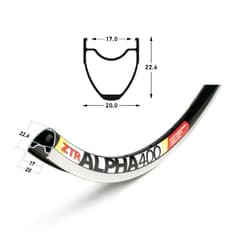 Notubes Road ZTR Alpha 400 Rim Black 18 Holes