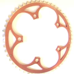 Spécialités T.A. 9 Speed 52T 130mm Chainring, Pink and Red