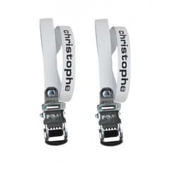 Zefal Christophe Leather Toe Straps White
