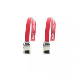 Zefal Christophe Leather Toe Straps Red