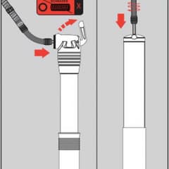 Zefal Z-Hoze Pump Tube with Integrated Pressure Gauge